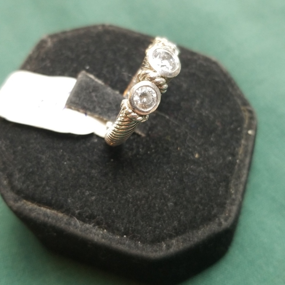 Designer sterling CZ ring - Picture 3 of 5
